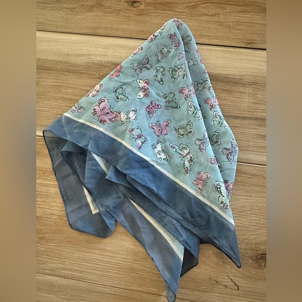 Vintage Butterfly Scarf Sheer